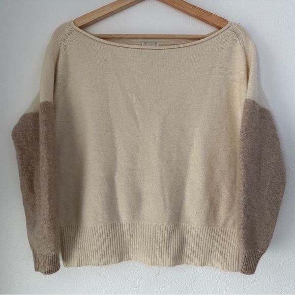 Madeleine Thompson 100% Cashmere Sweater Beige Small - Picture 1 of 12